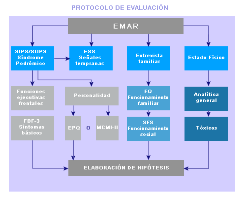 Diagrama del protocolo de evaluación